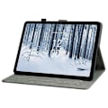 Miniatyrbillede 3 af 7: Til Nokia T21 Taske Imprintet Cute Tiger Tablet Cover Kortholder - Grå Grey