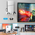Miniatyrbillede 9 af 11: PlayStation PS5 Slim Wall Mount Bracket Kontroloplader Transparent