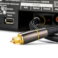 Miniatyrbillede 3 af 9: 2m SPDIF 5.1 Audio Channel Optisk Kabel Audio Line Digital guldbelagt Black