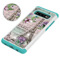 Pikkukuva 2 / 5: Samsung Galaxy S10+ Pattern PC TPU Phone Shell - Eiffel Tower and Flower Black