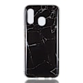 Miniatyrbillede 1 af 5: Marble Pattern IMD TPU Soft Back Case for Samsung Galaxy A40 - Style A Black