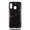 Pikkukuva 1 / 5: Marble Pattern IMD TPU Soft Back Case for Samsung Galaxy A40 - Style A Black