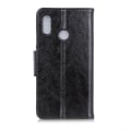 Pikkukuva 2 / 5: Samsung Galaxy A40 Kuvioitu Jaettu Nahkainen Lompakkokotelo - Musta Black