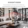 Miniatyrbild 3 av 11: X3 30W Mini DV trådlös infraröd Night Vision Säkerhet Inomhus HD WiFi-kamera Svart