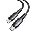 ESSAGER 2m USB-C till USB-C PD 240W Laddningskabel Datakabel Snabbladdning Svart