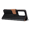 Miniatyrbillede 4 af 11: Textured Split Leather Wallet Case Samsung Galaxy Note 20 Ultra Black