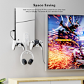 Miniatyrbilde 10 av 11: PlayStation PS5 Slim Veggfestebrakett Kontrollerlader Transparent