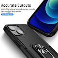 Pikkukuva 6 / 10: IPhone 15 PC+TPU-iskunkestävä puhelinkotelo Black