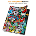Miniatyrbilde 8 av 10: Trefoldet Stativ Tablettdeksel for OnePlus Pad - Graffiti Multicolor