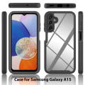 Miniatyrbild 2 av 4: För Samsung Galaxy A15 skal i PC+TPU med stötdämpande mobilskal Svart