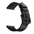 Pikkukuva 8 / 8: Huawei Watch GT2 42mm Leather Coated Silicone Smart Watch Strap Black