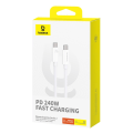 Miniatyrbilde 6 av 11: BASEUS Superior 1M Hurtig Ladingskabel 240W USB-C til USB-C White
