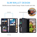 Pikkukuva 4 / 7: Xiaomi Redmi Note 14 4GC Kuori Vetoketjutaskulla ja 9 Korttipaikalla Black
