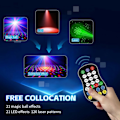 Miniatyrbillede 9 af 10: Roterende Magic Ball Laser Light RGB LED Strobe Lydaktiveret projektorlampe Black