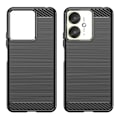 Miniatyrbillede 1 af 7: Til Xiaomi Redmi 13C Carbon fiber tekstur Cover Back - Sort Black