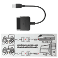 Miniatyrbillede 2 af 4: Adapter til Sony PS1 PS2 Game Controllere til PS3 PC Converter Black