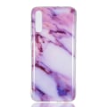 Pikkukuva 1 / 5: Marble Pattern IMD TPU Soft Back Case for Samsung Galaxy A70 - Style L Black