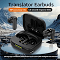 Miniatyrbilde 9 av 9: B19 150 språk oversettelse oversetter smart stemme Bluetooth in-ear hodetelefoner Black