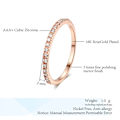 Pikkukuva 2 / 4: Pinottava 2 sormusta Cubic Zirkonia - koko 7 / ruusukulta Pink gold