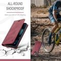 Pikkukuva 4 / 11: AUTSPACE A01 Retro lompakkokotelo iPhone 13 Mini - Punainen Red