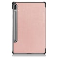 Pikkukuva 2 / 10: Kolmen taittotelineen älykotelo Samsung Galaxy Tab S7 FE/Tab S7 Plus/Tab S8+ -puhelimelle Pink gold