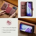 Miniatyrbillede 3 af 10: DG.MING Aftageligt delt telefonpungcover til iPhone 18 Pro / 17 Pro Red