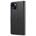 Miniatyrbillede 3 af 8: Retro Crazy Horse Taske til iPhone 15 Plus Telefontaskestativ Black