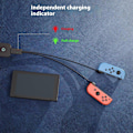 Miniatyrbilde 3 av 9: Ladekabel kompatibel med Nintendo Switch OLED Joy-Con Controller 2 i 1 USB Black