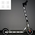 Miniatyrbilde 1 av 2: Reflekterende klistremerker for nattsikkerhet - sett for Xiaomi M365/M365 Pro Sølv Silver