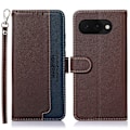 Pikkukuva 1 / 7: HAZNEH Google Pixel 9A Lompakkokotelo Litchi-kuvio Puhelinkotelo Brown
