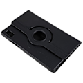 Miniatyrbillede 5 af 11: Litchi Taske Roterende Stativ Lenovo Tab M9 Black