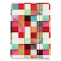 Pikkukuva 2 / 8: iPad Air 11 (2024) Kotelo Auto Herää / Nuku Kolminkertainen Taittojalusta Tabletin Suoja - Triangle Grid Multicolor