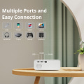 Miniatyrbilde 8 av 11: 4K projektor WiFi 6 Bluetooth 5.2 Android 11 1+8G hjemmeprojektor White