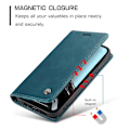 Miniatyrbillede 8 af 8: CASEME Retro tegnebog taske til iPhone 15 Pro - Blå Blue