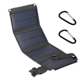 Miniatyrbild 1 av 8: 20W Vikbar Solpanel Bärbar Kraftstation Generator USB-laddare Svart