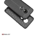 Miniatyrbillede 2 af 4: Litchi Texture Soft TPU Case for Motorola G7 / G7 Plus  - Black Black