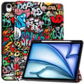 Till iPad Air 13 (2024) Slim fit tri - fold fodral Pennfack - Graffiti multifärg