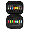 Pikkukuva 1 / 4: 16 kpl 2,5g 3,5g 5g taimenkalastussyötin vilkkupyöräsuulake säilytyspussilla Multicolor