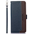 Miniatyrbillede 6 af 7: KHAZNEH Til OnePlus Nord CE4 Lite 5G Pung Telefon Etui RFID Blokerende Flip Cover - Blå/Brun Blue