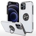 Miniatyrbillede 1 af 7: iPhone 14 Pro Finger Ring Kickstand Hybrid Case - Silver Silver
