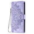 Miniatyrbillede 3 af 7: Til Samsung Galaxy S25 Ultra tegnebogscover Cover Shell Mandala Blomstermønster Purple