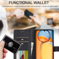 Miniatyrbillede 7 af 11: LC.IMEEKE Pung etui Etui Shell til Xiaomi Redmi 13C Black