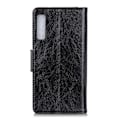 Pikkukuva 4 / 6: Kuvioitu Jaettu Nahkainen Lompakkokotelo Samsung Galaxy A7 (2018) Black