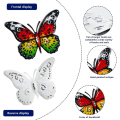Pikkukuva 5 / 7: Art 3D Butterfly Seinään ripustettava sisustus Puutarhapihan kotikoriste - punainen- Red