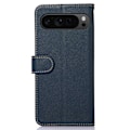 Miniatyrbillede 3 af 7: KHAZNEH Til Google Pixel 9 Pro XL Pung Etui Litchi Struktur Telefoncover Blue