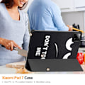 Miniatyrbillede 8 af 8: Slim Fit Cover Case til Xiaomi Pad 7 Auto Wake / Sleep - Don't Touch Me Black