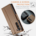Miniatyrbillede 2 af 7: CASEME Retro Pung Taske til Samsung Galaxy S25 Brown