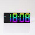 Miniatyrbild 5 av 11: LED-klocka Elektronisk digital väckarklocka Färgglad 12/24H Vit Vit
