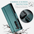 Miniatyrbillede 2 af 7: CASEME Retro Pung Taske til Samsung Galaxy S25 Green