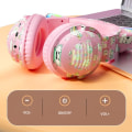 Miniatyrbillede 8 af 10: Cat Ears Bluetooth Headset Mikrofon Trådløse Hovedtelefoner - Pink Pink